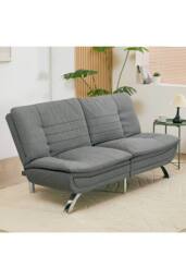 Living and Home Linen Grey Sofa Bed