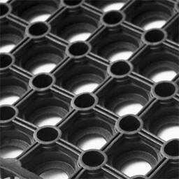 Nordara 3X Large Industrial Non‑Slip Rubber Ring Door Mat Outdoor in Black - Size: 100 cm x 110 cm - thumbnail 4