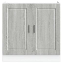 "Berkfield Home Sink Base Cabinet¬†""Porto"" Grey Sonoma 80x46x81.5 cm¬†Engineered Wood - Size: 80x46x81.5 cm" - thumbnail 4