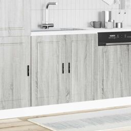 "Berkfield Home Sink Base Cabinet¬†""Porto"" Grey Sonoma 80x46x81.5 cm¬†Engineered Wood - Size: 80x46x81.5 cm" - thumbnail 3