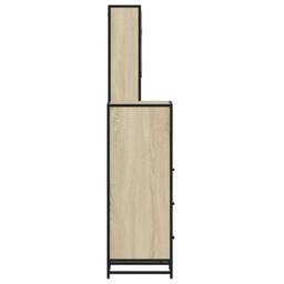 Berkfield Home 3 Piece Bathroom Furniture Set Sonoma Oak Engineered Wood in Light Tan - thumbnail 6