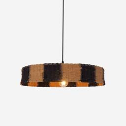 Living and Home Handwoven Paper Rope Pendant Light for a Warm Modern Glow - thumbnail 6