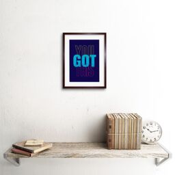 "Artery8 Wall Art Print Positivity You Got This Typography Framed in Brown - Size: W7"" x H9""" - thumbnail 2