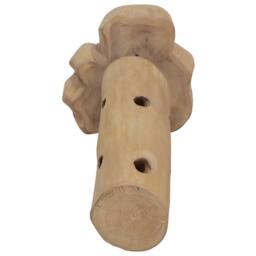Berkfield Home Wine Rack for 8 Bottles 40x30x80 cm Solid Teak Wood in Brown - Size: 40 x 30 x 80 cm - thumbnail 6