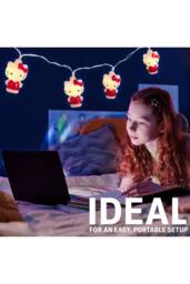 Hello Kitty 3D Sanrio String Fairy Lights LED Room Decor 2 Modes Battery Operated in Red - thumbnail 2