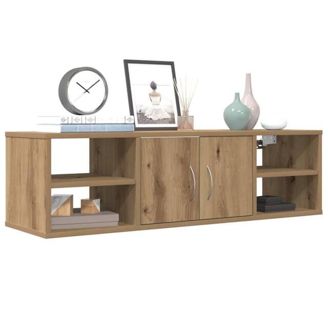 Berkfield Home Wall Cabinet Artisan Oak 101x30x29 cm Engineered Wood in Brown - Size: 101 x 30 x 29 cm - image 1