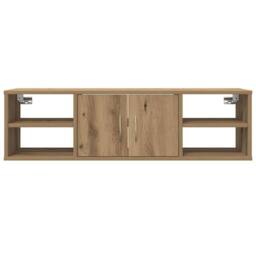 Berkfield Home Wall Cabinet Artisan Oak 101x30x29 cm Engineered Wood in Brown - Size: 101 x 30 x 29 cm - thumbnail 4
