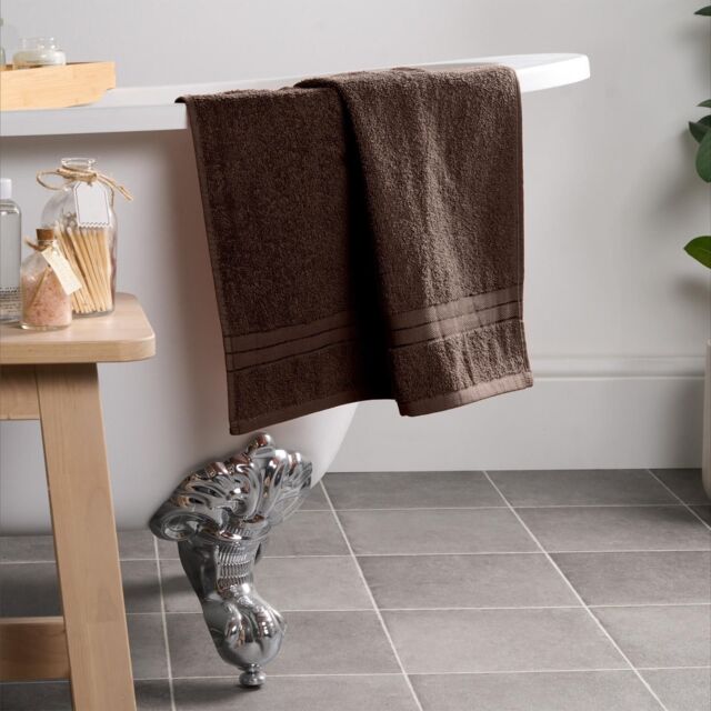 OHS Luxury Hand Towel 100% Cotton Bathroom in Chocolate - image 1