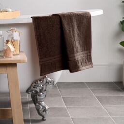 OHS Luxury Hand Towel 100% Cotton Bathroom in Chocolate