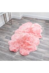 Quad Blush Pink Sheepskin Rug - thumbnail 1