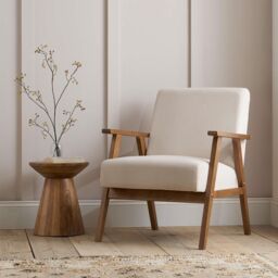 Birlea Ellwood Accent Armchair in Cream - thumbnail 2