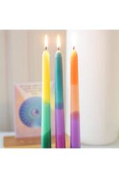 KDMD Set of 3 Dipped Aura Energy Taper Candles for Rituals & Decor - thumbnail 1