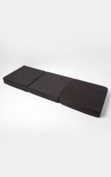 Homescapes Suede Orthopaedic Foam 3 Seater Booster Cushion in Black - thumbnail 3