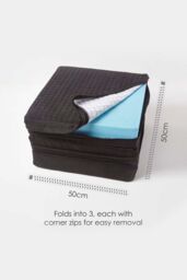 Homescapes Suede Orthopaedic Foam 3 Seater Booster Cushion in Black - thumbnail 6