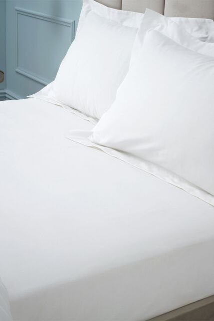 Bianca '180 Thread Count Egyptian Cotton' Fitted Sheet in White - Size: King - image 1