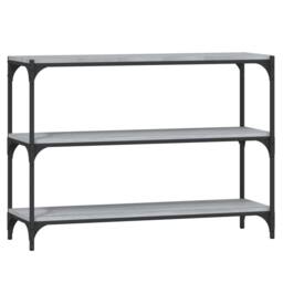 Berkfield Home Book Cabinet Grey Sonoma 100x33x70.5cm Engineered Wood & Steel - Size: 100x33x70.5 cm - thumbnail 1
