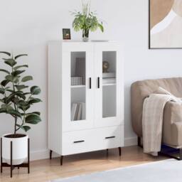 Berkfield Home Highboard White 69.5x31x115 cm Engineered Wood - thumbnail 2