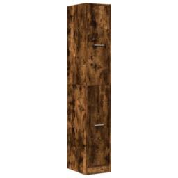 Berkfield Home Elegant Apothecary Cabinet¬†Smoked Oak 30x41x174.5 cm Engineered Wood in Brown - thumbnail 1