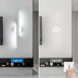 COMELY LED Wall Light Indoor, 24W Modern LED Wall Lights Acrylic, 6500K, 60CM in White - thumbnail 8