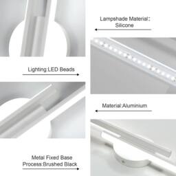 COMELY LED Wall Light Indoor, 24W Modern LED Wall Lights Acrylic, 6500K, 60CM in White - thumbnail 7