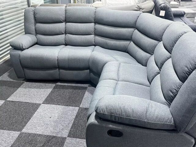 Furniture 786 Roman Fabric 2C2 Corner Sofa in Grey - image 1