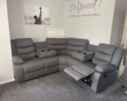 Furniture 786 Roman Fabric 2C2 Corner Sofa in Grey - thumbnail 3