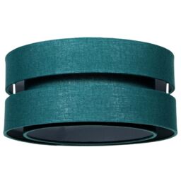 Happy Homewares Contemporary Linen Fabric Triple Tier Ceiling Pendant Light Shade in Dark Green - Size: 10 inches - thumbnail 2