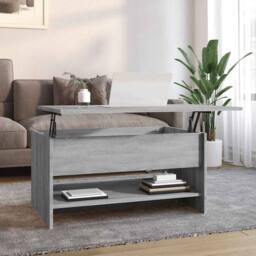 Berkfield Home Coffee Table Grey Sonoma 80x50x40 cm Engineered Wood - Size: 80 x 50 x 40 cm - thumbnail 2