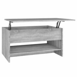 Berkfield Home Coffee Table Grey Sonoma 80x50x40 cm Engineered Wood - Size: 80 x 50 x 40 cm - thumbnail 1