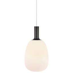 Nordlux Alton Pendant Light White Glass Dining Room E27 Mains 23cm