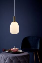 Nordlux Modern Indoor Pendant Light White Glass E27 Hand Blown - Mains Powered, IP20 - thumbnail 8