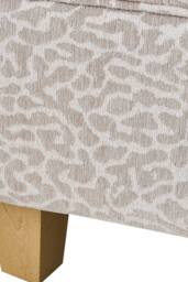 Living and Home Linen Upholstered Storage Ottoman in Beige - thumbnail 8