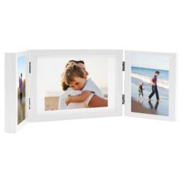 Berkfield Home Trifold Photo Frame Collage White 28x18 cm+2x - Size: 28x18 cm - thumbnail 1