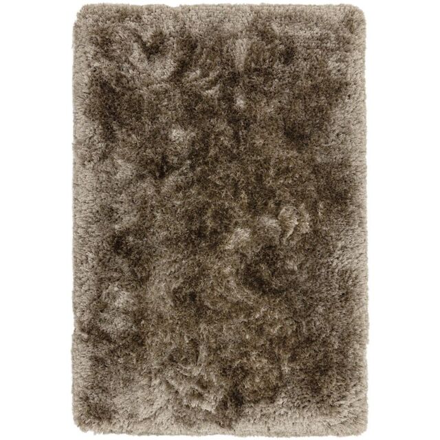 The Rug Shop UK Handmade Plain Shaggy Sparkle Luxurious Anti-Shed Area Rug in Brown - Size: 160 cm x 230 cm - image 1