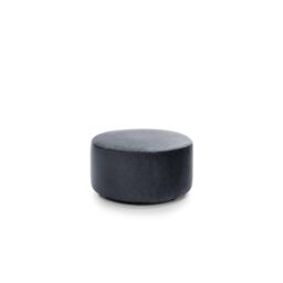 Abakus Direct Chicago Spill-Proof Velvet Quilted Swivel Footstool in Dark Grey