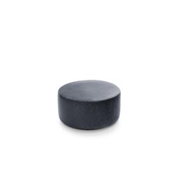 Abakus Direct Chicago Spill-Proof Velvet Quilted Swivel Footstool in Dark Grey - thumbnail 2