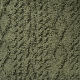 OHS Cable Knit Ultra Soft Sherpa Fleece Throw Reversible Bed Blanket in Green - Size: 130 cm x160 cm - thumbnail 6