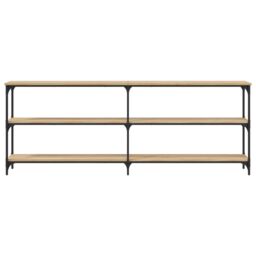 Berkfield Home Console Table Sonoma Oak 200x29x75 cm Engineered Wood in Brown - Size: 200 x 29 x 75 cm - thumbnail 4