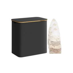 Pirlo Plush 150L Triple Laundry Basket With Lid & Removable Lining in Black - thumbnail 6