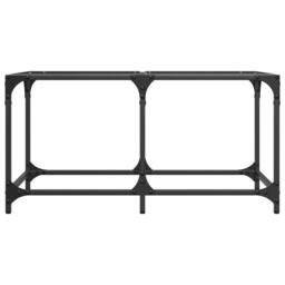 Berkfield Home Coffee Table with Transparent Glass Top 78.5x40x40 cm Steel in Black - thumbnail 4