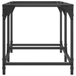 Berkfield Home Coffee Table with Transparent Glass Top 78.5x40x40 cm Steel in Black - thumbnail 5