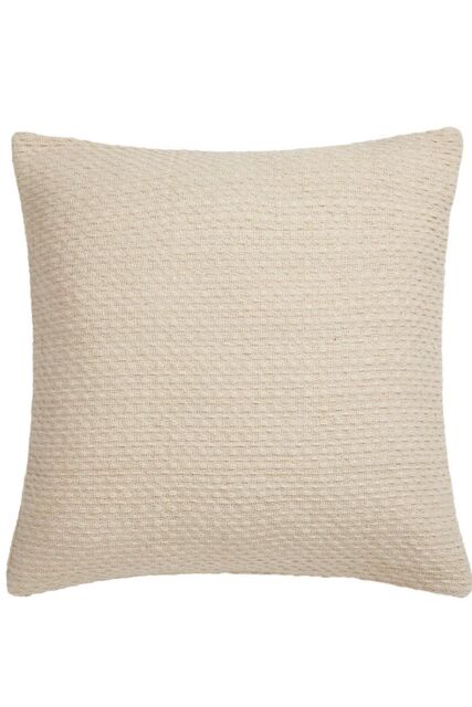 Drift Home 'Hayden' Filled 100% Cotton Basket Weave Cushion in Cream - Size: 43 cm x 43 cm - image 1