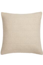 Drift Home 'Hayden' Filled 100% Cotton Basket Weave Cushion in Cream - Size: 43 cm x 43 cm - thumbnail 1