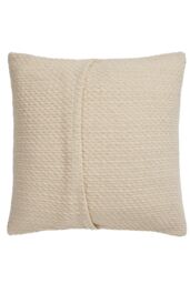 Drift Home 'Hayden' Filled 100% Cotton Basket Weave Cushion in Cream - Size: 43 cm x 43 cm - thumbnail 2