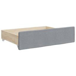 Berkfield Home Daybed with Trundle & Drawers Light Grey 90x190 cm Fabric - thumbnail 6