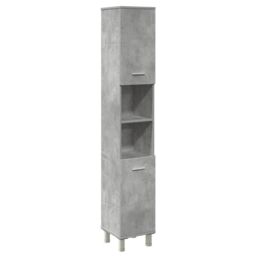 Berkfield Home 4 Piece Bathroom Furniture Set Concrete Grey Engineered Wood - thumbnail 6