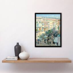 Artery8 Frederick Childe Hassam Framed Wall Art View of a Southern French City - Size: A4 - thumbnail 2