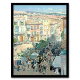 Artery8 Frederick Childe Hassam Framed Wall Art View of a Southern French City - Size: A4 - thumbnail 1