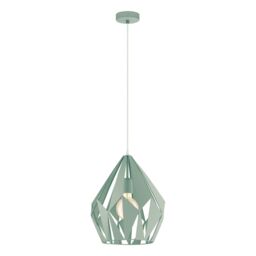 Loops Hanging Ceiling Pendant Light Pastel Green Geometric 1x 60W E27 Feature Lamp - thumbnail 1