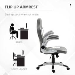 STILVORA Grey PU Leather Gaming Chair with Adjustable Height - thumbnail 6